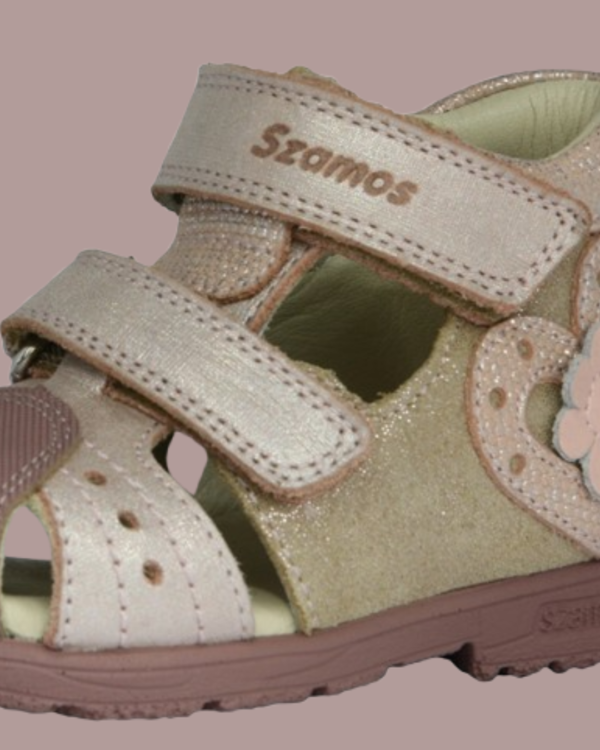 Sandale Ortopedice Închise – Szamos, Supinate, cu Model Floral și Inimioare ❤️ - imagine 4